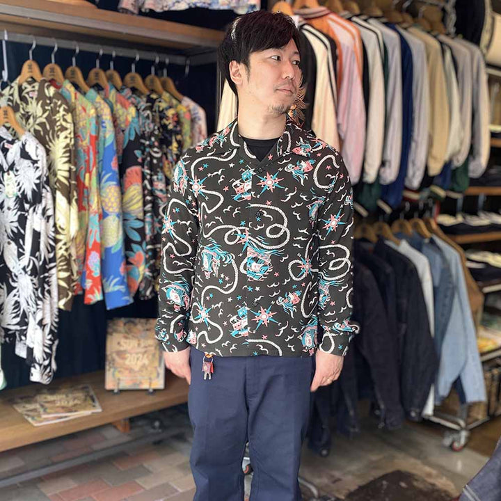 SUN SURF - STORE LIMITED - L/S RAYON HAWAIIAN SHIRT - AGE OF DISCOVERY - SS39429LS