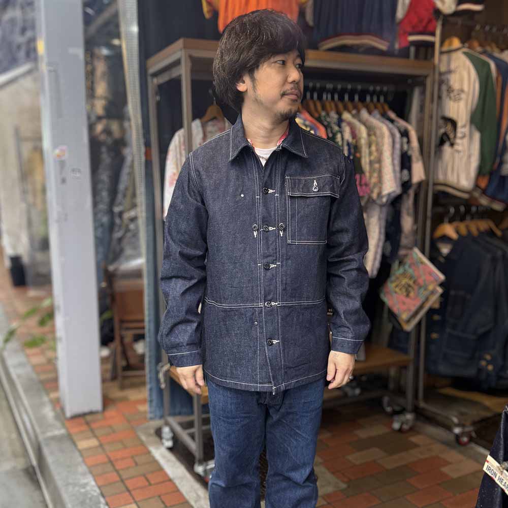 BUZZ RICKSON'S - U.S. MARINE CORPS M-1944 DENIM CIVILIAN UTILITY JACKET - BR15886