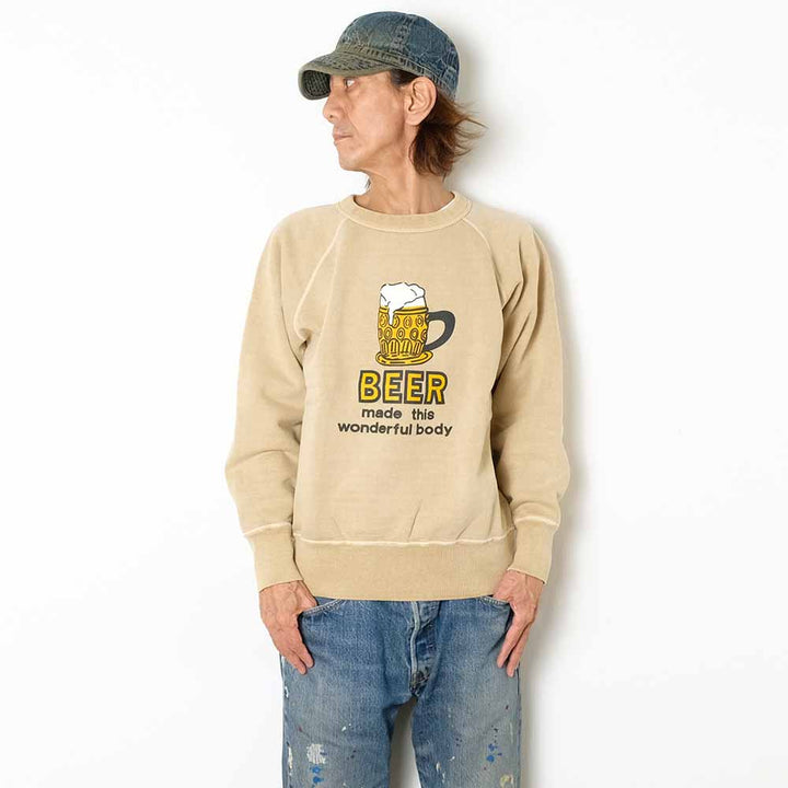 DUBBLE WORKS - RAGLAN CREW SWEAT - BEER - 83003BEE-25