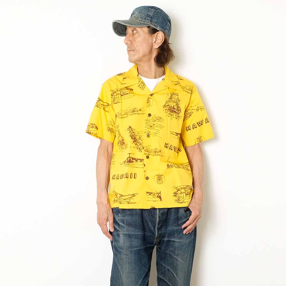 SUN SURF - COTTON BROAD HAWAIIAN SHIRT - ISLAND AVIATION - SS39698