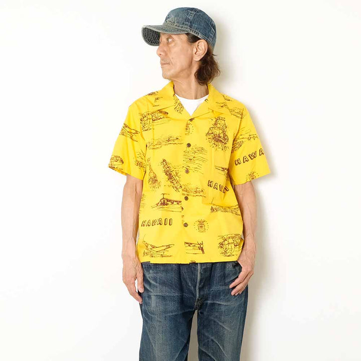 SUN SURF - COTTON BROAD HAWAIIAN SHIRT - ISLAND AVIATION - SS39698