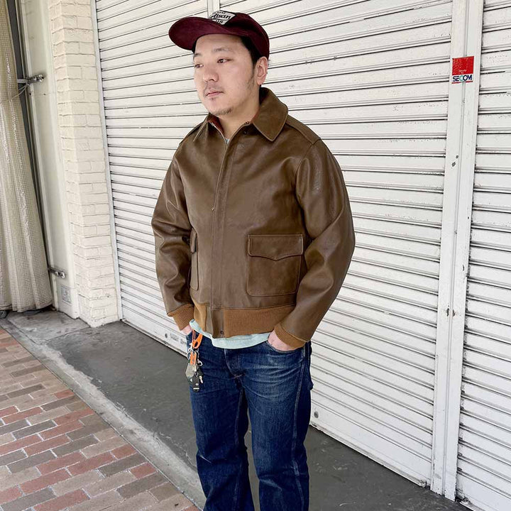 WAREHOUSE - Lot 2232 WERBER LEATHER COAT CO. TYPE A-2 JACKET ORDER NO.33-1729 - 2232-25