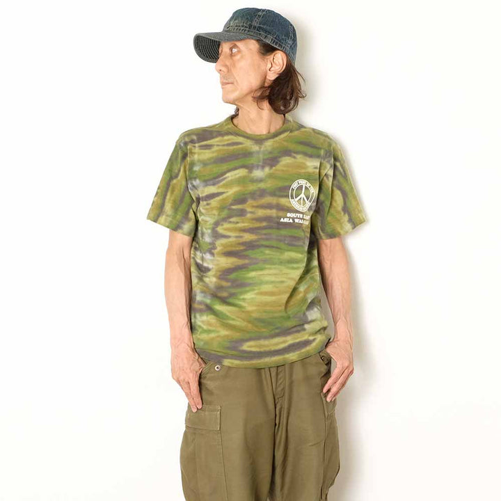 BUZZ RICKSON'S - SLUB YARN T-SHIRT - THE DYE CAMOUFLAGE - BR79733
