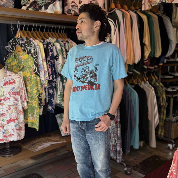 STUDIO D’ARTISAN - USA COTTON PRINT T-SHIRT - LIMIT BREAKER - 8180A