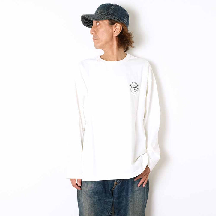 BARNS - 10/- 90's Heavy Weight L/S Print T-shirt - Delicious PIZZA - BR-25407