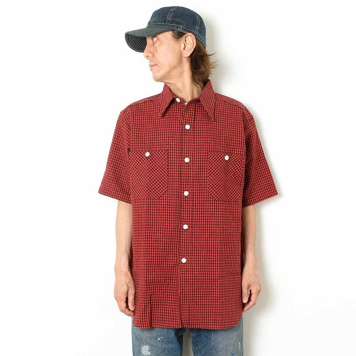 WAREHOUSE - Lot 3056 - SHORT SLEEVE CHECK WORK SHIRTS - A柄 - 3056A-25