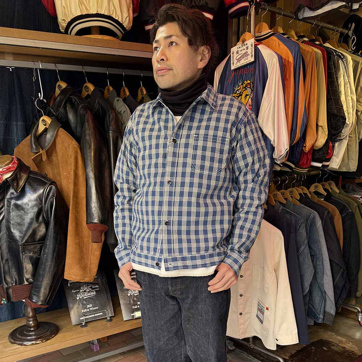 SUN SURF - UNION SUPPLY - PALAKA CHECK SHIRT BLOUSE - US15901