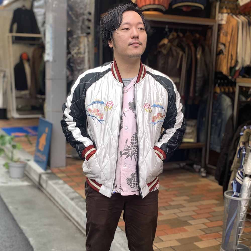 TAILOR TOYO - Acetate Quilted Souvenir Jacket - LANDSCAPE × DUELLING DRAGONS - TT15543-190