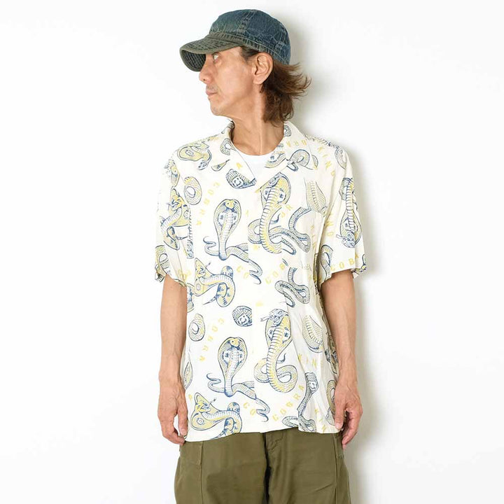 STAR OF HOLLYWOOD x VINCE RAY - HIGH DENSITY RAYON OPEN SHIRT - KING COBRA - SH39488