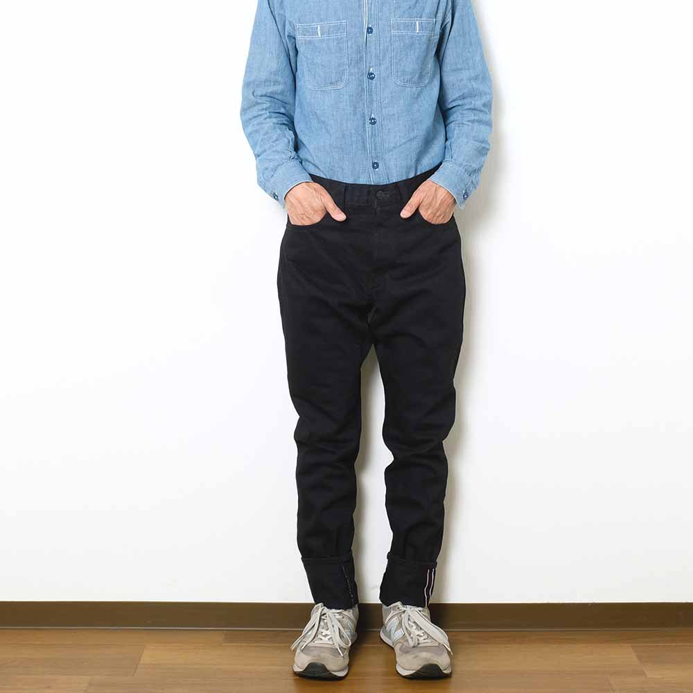 MOMOTARO JEANS - 15.7oz INDIGO × BLACK DENIM - NARROW TAPERED - MXJE3100
