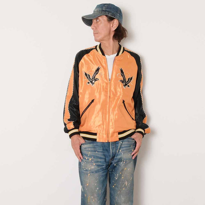 TAILOR TOYO - Acetate Souvenir Jacket - BLACK EAGLE x DRAGON HEAD - TT15972-159