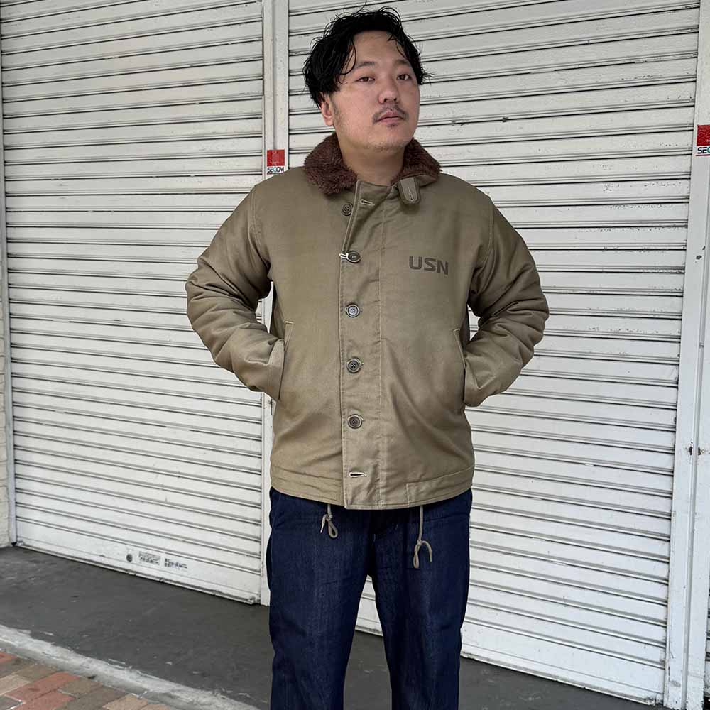 WAREHOUSE -  FINAL FORM OF WW2 1945 - N-1 WINTER JACKET KHAKI - 2227B-24