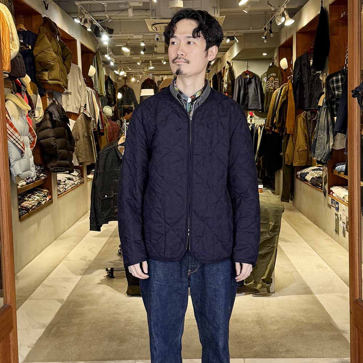 BLUE BLUE JAPAN - Indigo Tsujigahana quilted jacket - 1016647