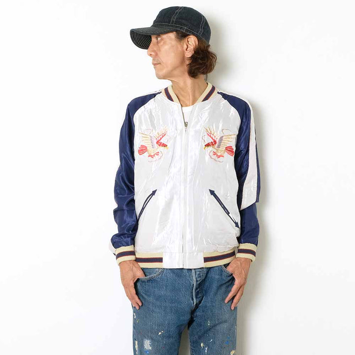 TAILOR TOYO - Acetate Souvenir Jacket - RED EAGLE x TIGER HEAD - TT15542-190