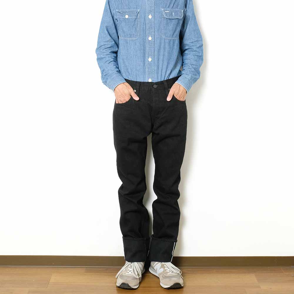 Pure Blue Japan Lot.TCD-005-BK 14oz Teacore Black Denim Selvedge Jeans TCD-005-BK