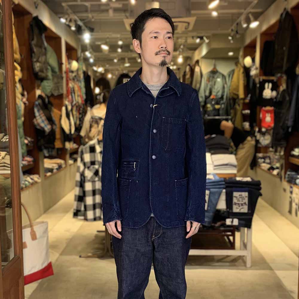 Soundman - Coverall Jacket - Birmingham - Indigo Dyed SASHIKO - M374-655Y