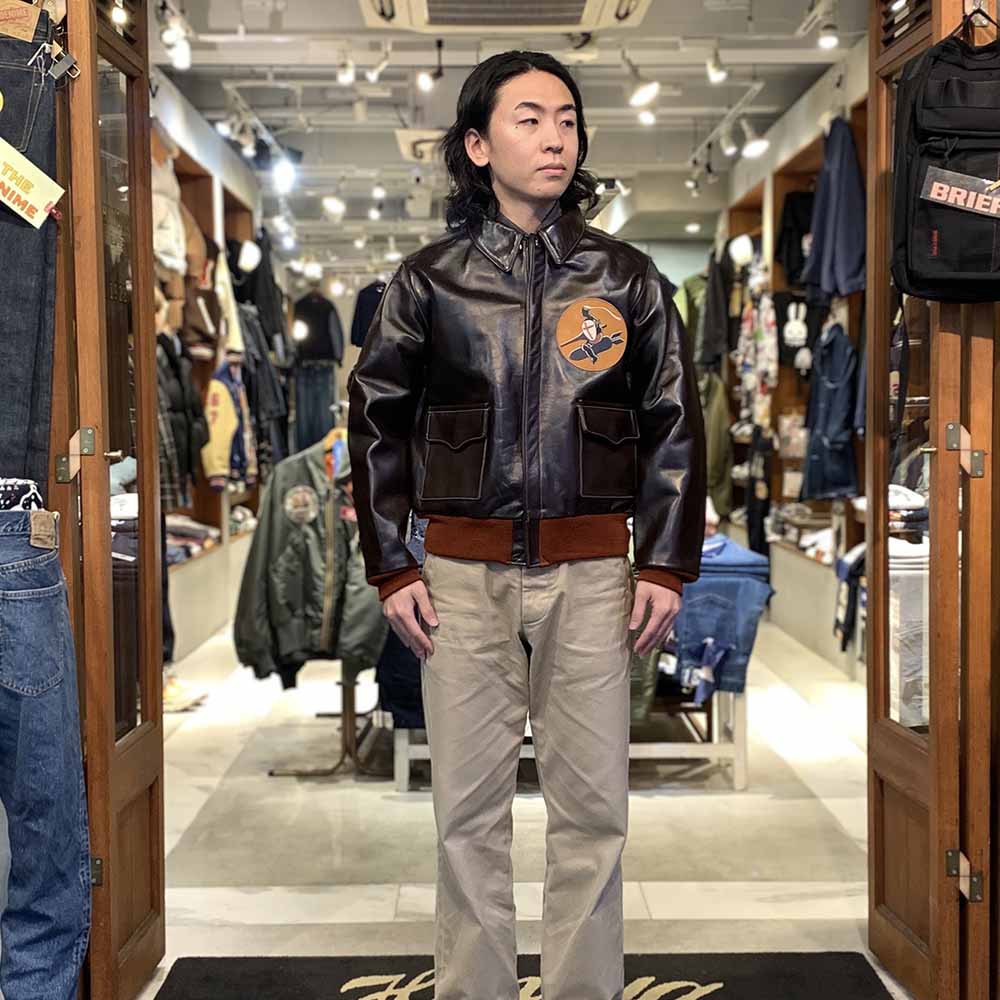 BUZZ RICKSON'S -Type A-2 BACK HAND PAINT - ON THE MAKE - BR80654