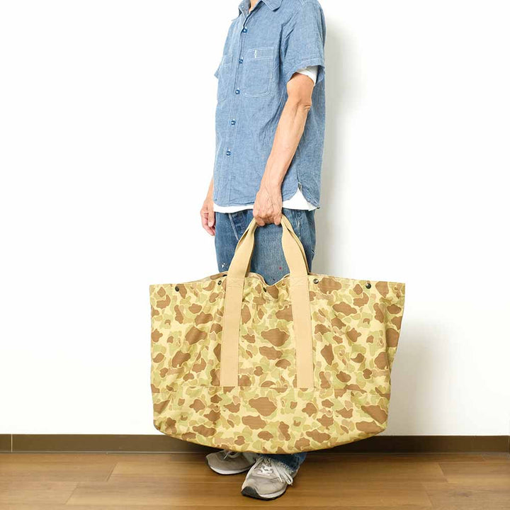 BUZZ RICKSON'S - HERRINGBONE TWILL CAMOUFLAGE REVERSIBLE BAG - SOLD MODEL - BR02831