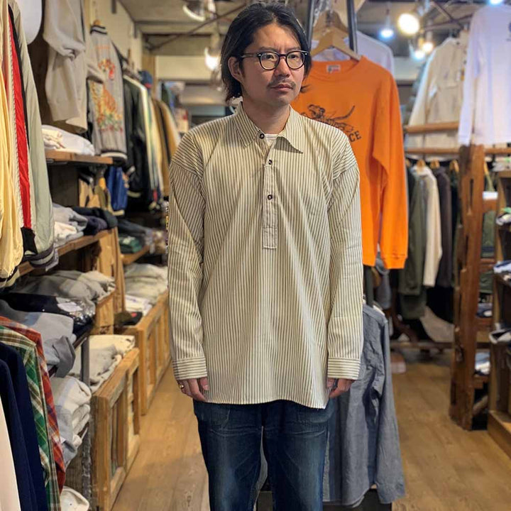 WAREHOUSE - STRIPE PULLOVER SHIRTS - 3045-23