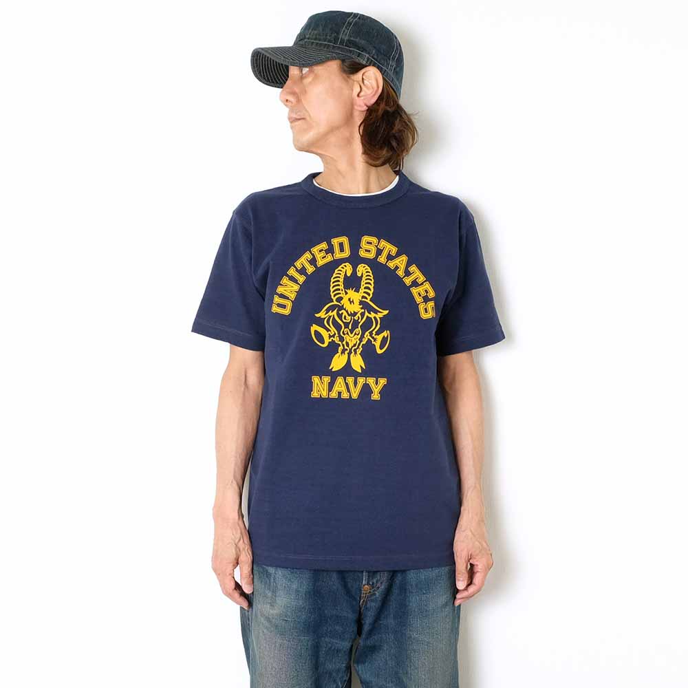BUZZ RICKSON'S - SLUB YARN T-SHIRT - UNITED STATES NAVY - BR79566