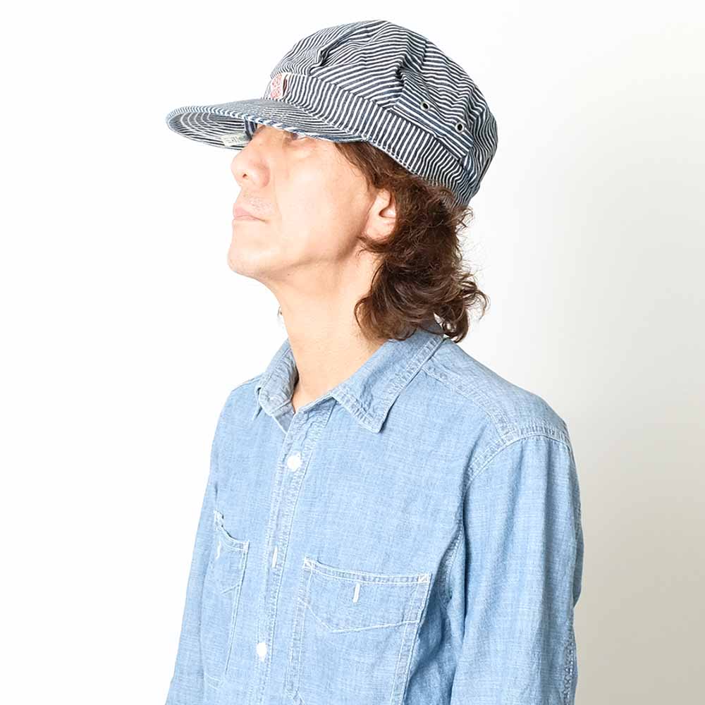 HEADLIGHT - 11oz. HICKORY STRIPE WORK CAP - HD02797