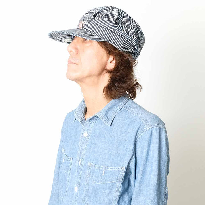 HEADLIGHT - 11oz. HICKORY STRIPE WORK CAP - HD02797