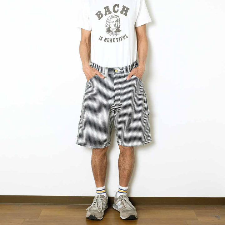 SUGAR CANE - 11oz. HICKORY STRIPE WORK SHORTS - SC52566