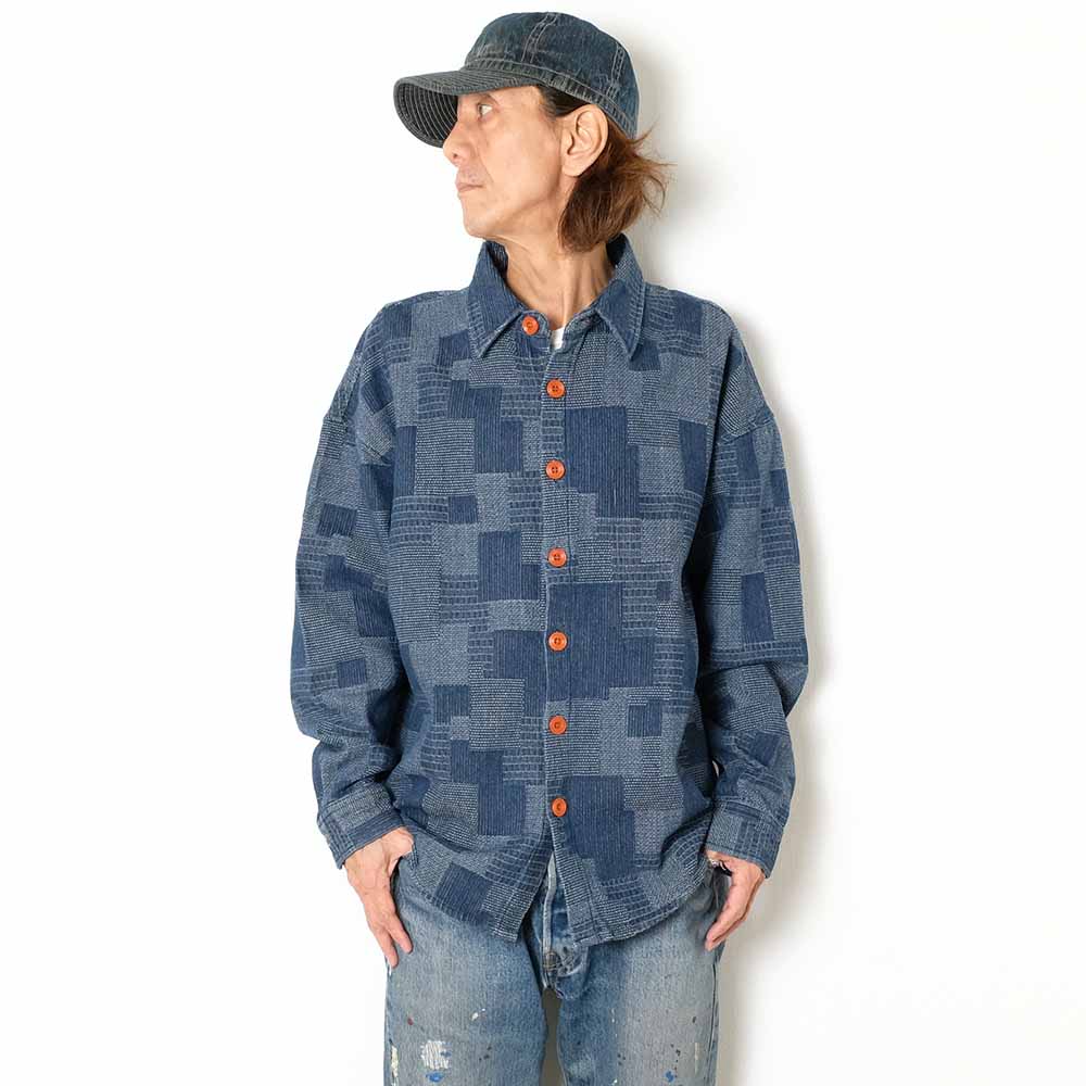 衣櫻 - パッチワーク ジャガード - シャツジャケット - SA1753