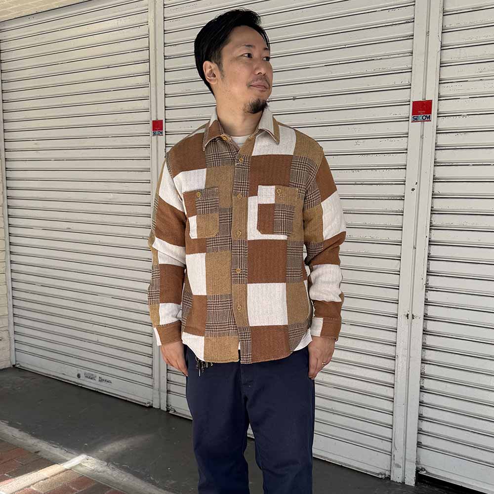 SUGAR CANE - Add Human Labor - PATCHWORK CHECK WORK SHIRT - SC29589