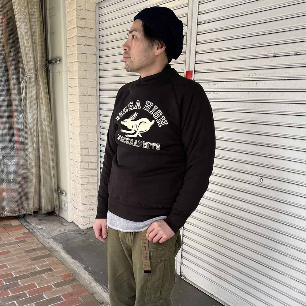 WAREHOUSE - Lot.409 - RAGLAN CREW SWEAT - MESA HIGH - 409MES-25