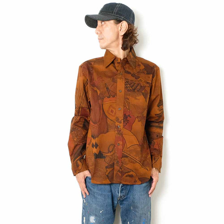 衣櫻 - サザンクロス素材 - 長袖レギュラーシャツ - 武将合戦 - SA1639