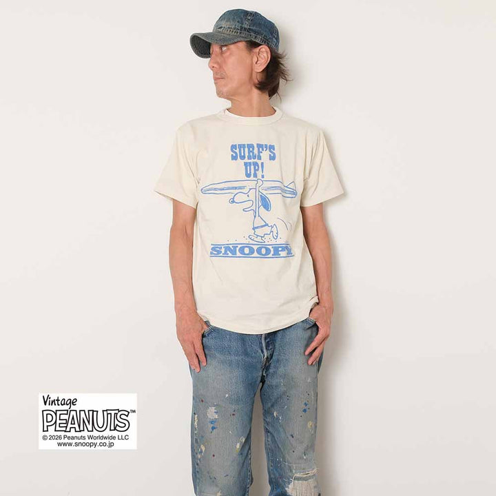 WAREHOUSE - S/S T-SHIRT - SURF’S UP - SNOOPY - YP126S-1