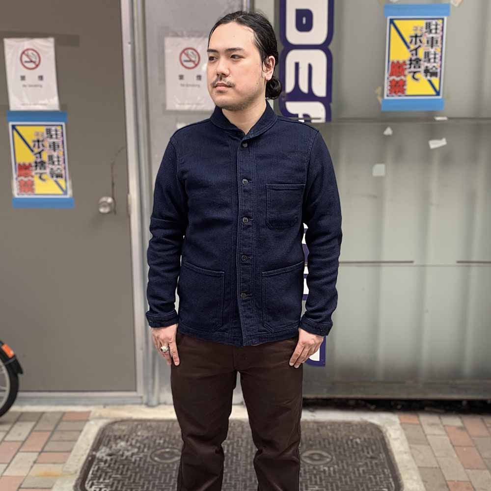 MOMOTARO JEANS - DOBBY USNAVY COVERALL - MZOT0342