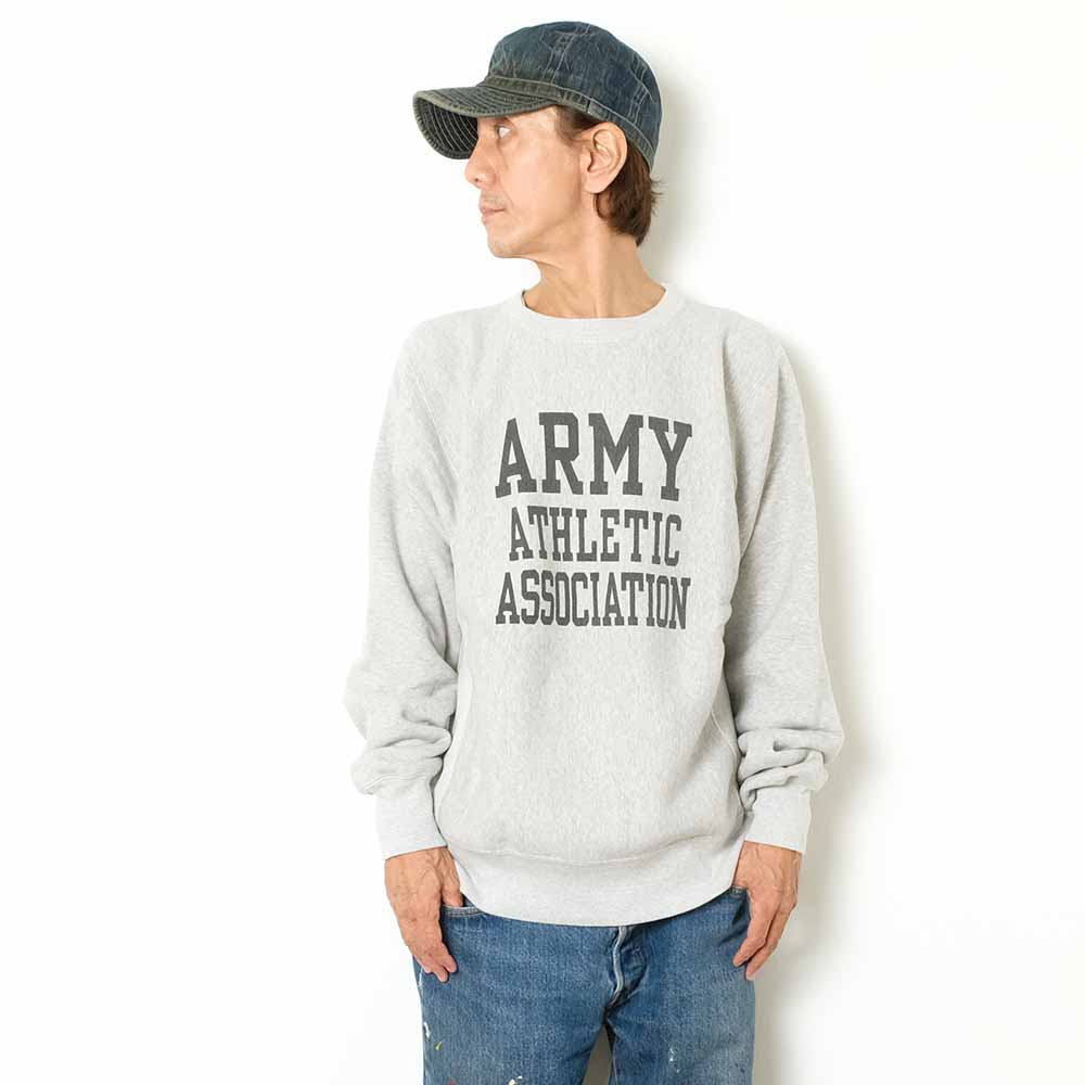 BUZZ RICKSON'S HORIZONTAL KNITTING SWEAT SHIRT - ARMY ATHLETIC ASSOCIATION - BR69431