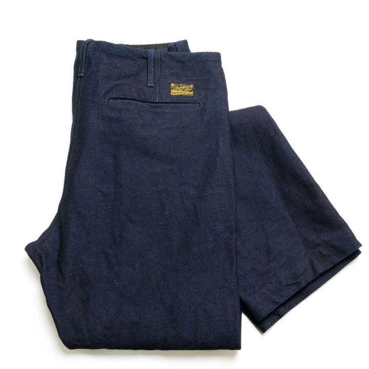 BURGUS PLUS - Lot.401Z Zip Fly - Indigo Dobby SASHIKO Trousers - 401Z-55