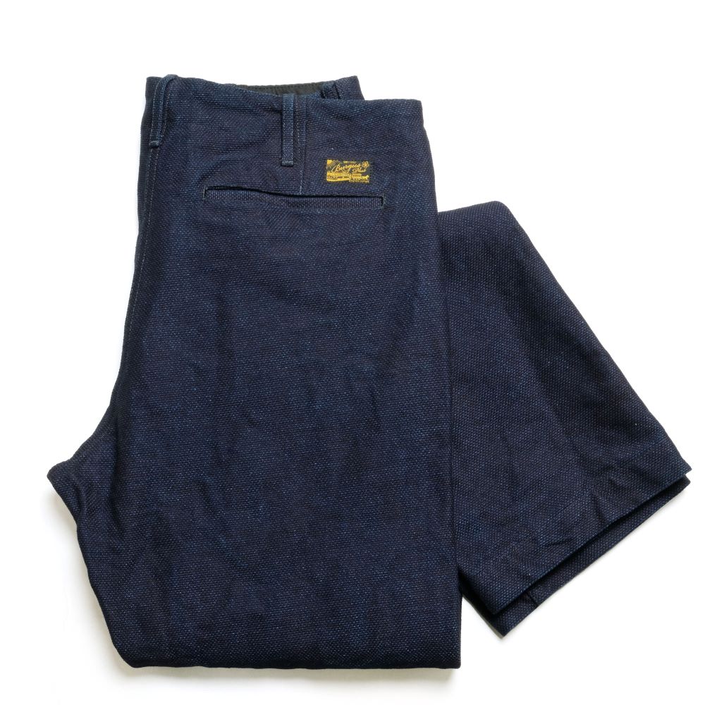 新品未使用　BURGUS PLUS 401Z サイズ32 BURGUS PLUS - Lot.401Z Zip Fly - Indigo Dobby SASHIKO Trousers