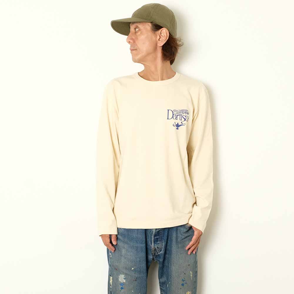 STUDIO D’ARTISAN - PRINT L/S T-SHIRT - GENIE DENIM - 8195A