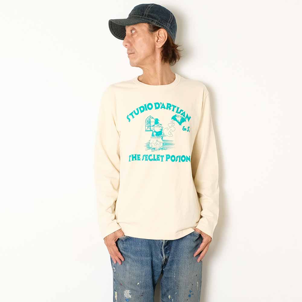 STUDIO D’ARTISAN - PRINT L/S T-SHIRT - THE SECLET POSION - 8195B