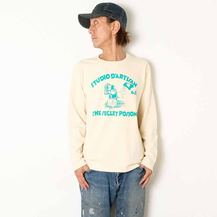 STUDIO D’ARTISAN - PRINT L/S T-SHIRT - THE SECLET POSION - 8195B