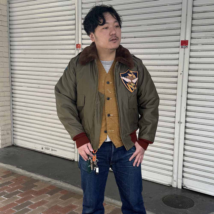 Buzz Rickson's - B-10 - RED RIB VERSION - SUPERIOR TOGS CO., INC. - 23rd FIGHTER SQ. - FLYING TIGERS - BR15746