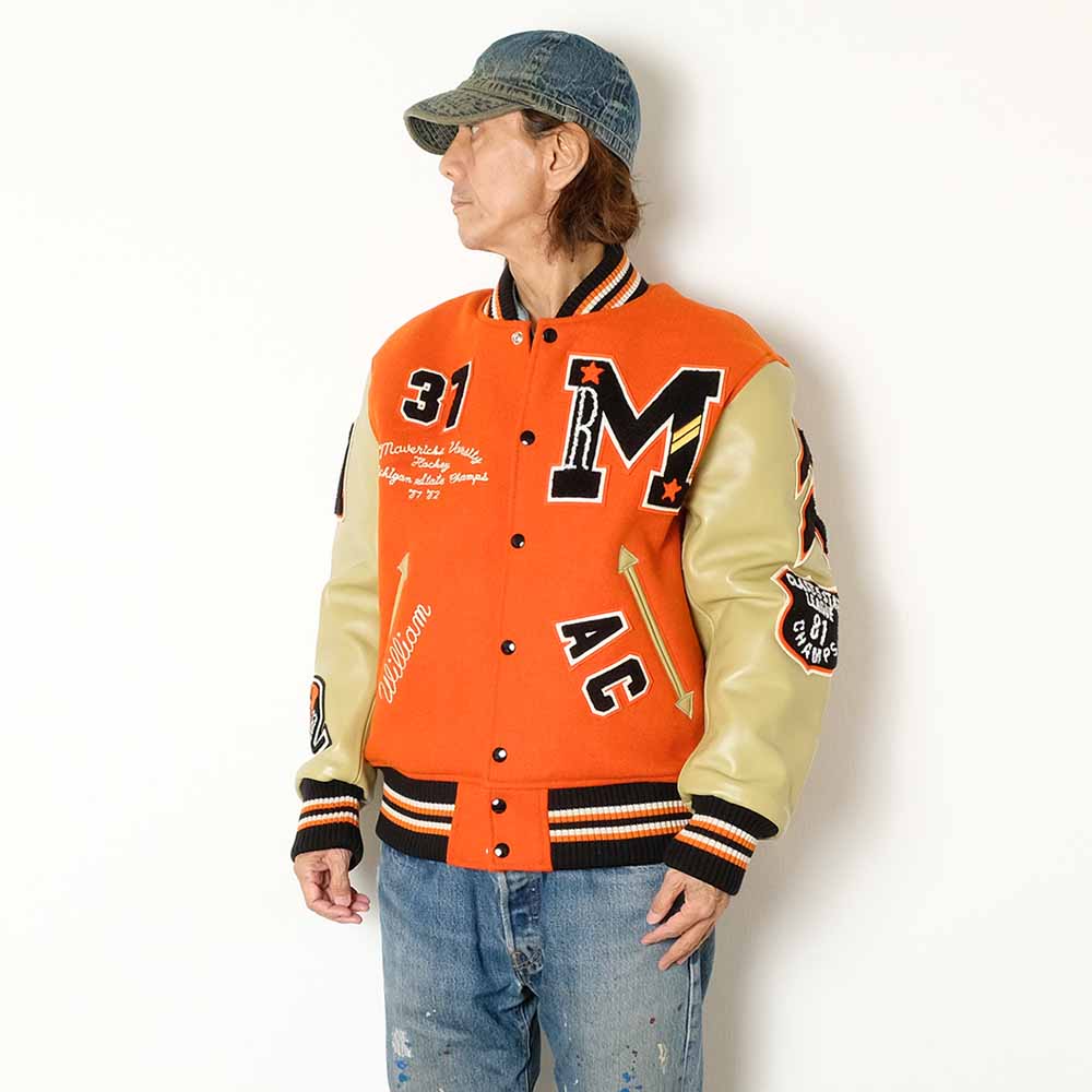 WHITESVILLE - 30oz. WOOL MELTON AWARD JACKET - MAVERICKS - WV15782