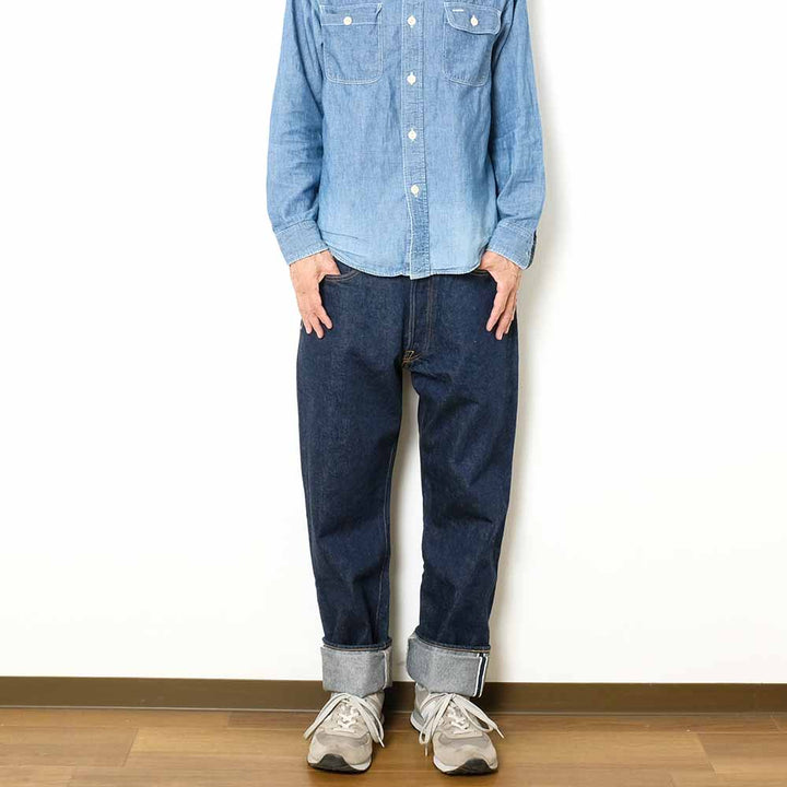 STUDIO D’ARTISAN - 15oz. Natural Indigo - Tapered Fit Jeans - SD-800