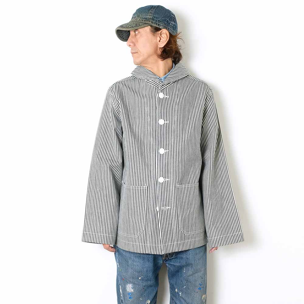 WAREHOUSE - U.S.NAVY SHAWL COLLAR COVERALL - HICKORY - WH-2220