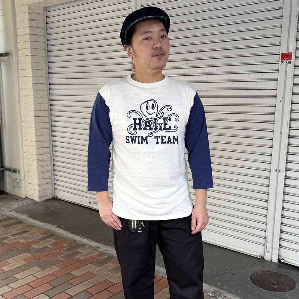 WAREHOUSE - Lot.4800 - 3/4 SLEEVE BASEBALL T-SHIRT - SWIN TEAM - 4800SWI-25