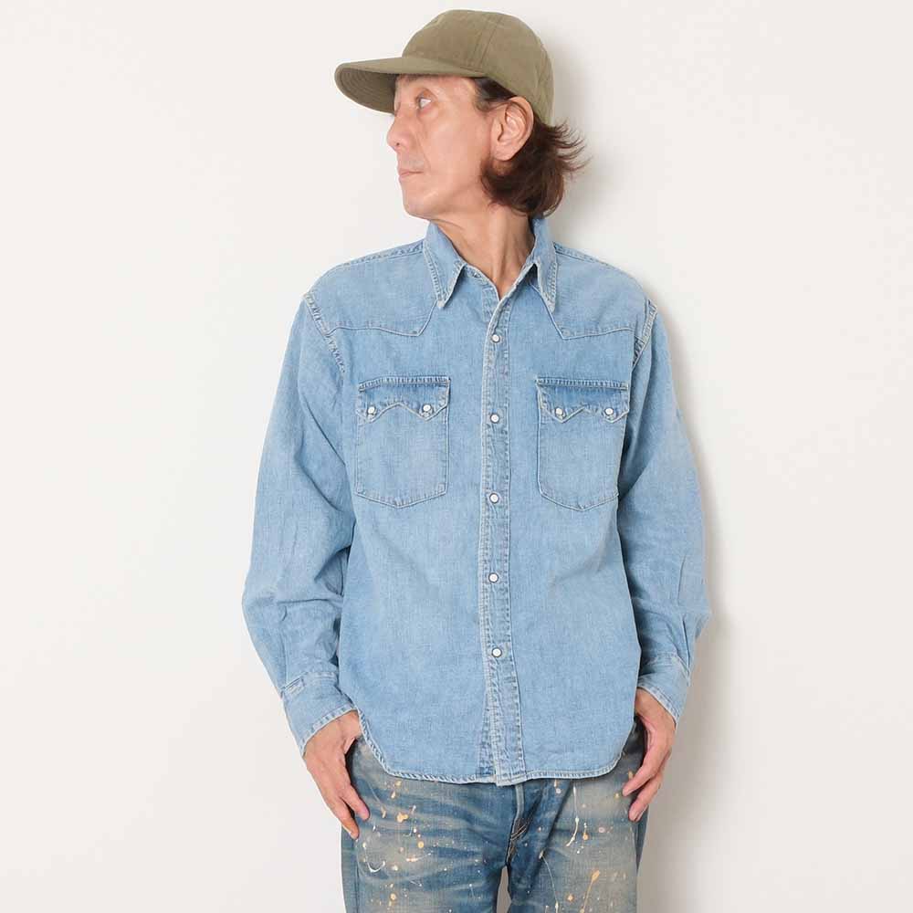 REMI RELIEF - 8.5oz DENIM WESTERN SHIRT - Sawtooth Flap Pockets - RN2048SDR