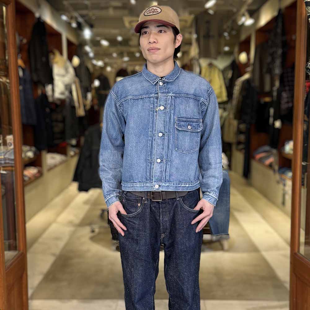 REMI RELIEF - 12oz DENIM 1st JACKET - USED BLUE - RN30389036