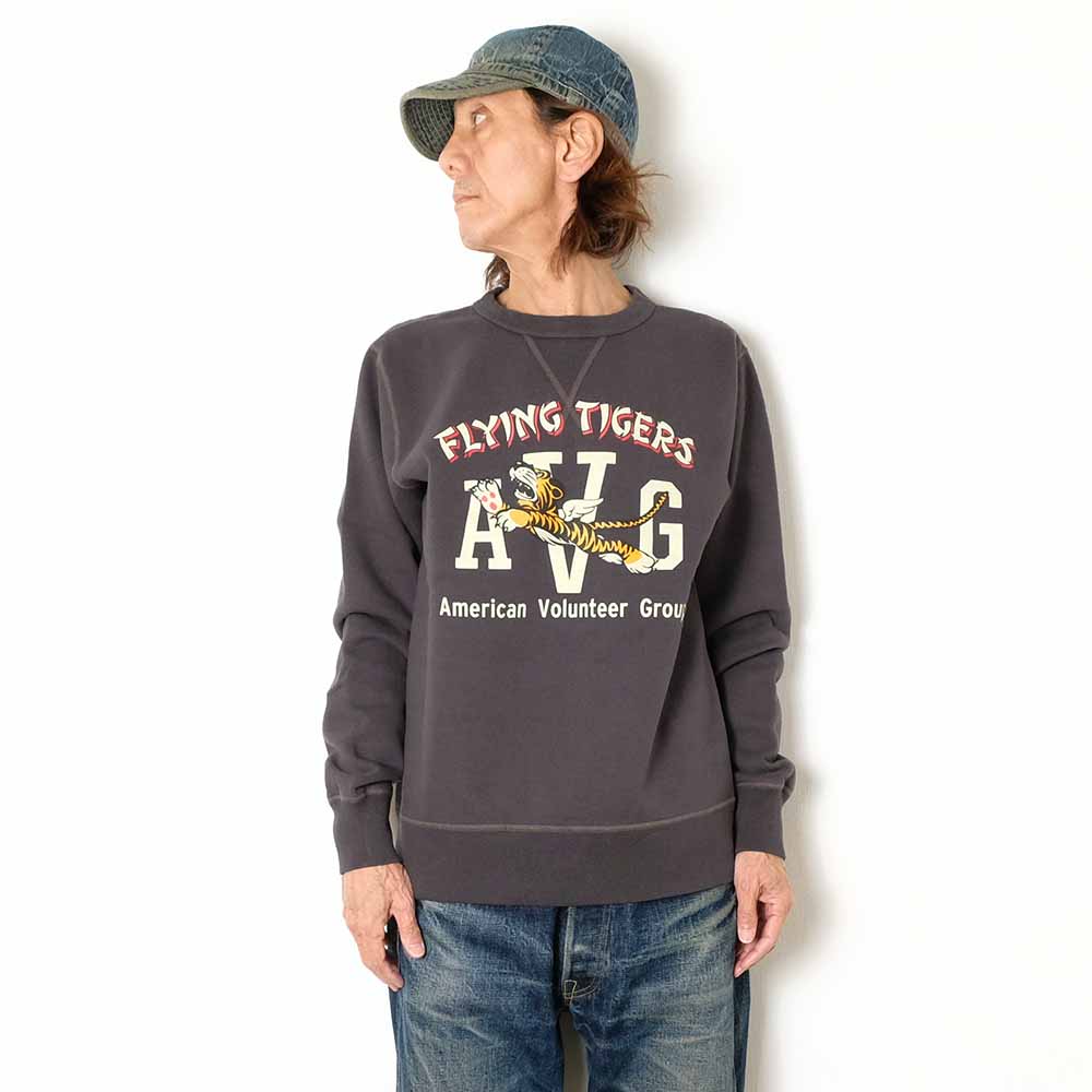 BUZZ RICKSON'S - SET-IN CREW SWEAT - FLYING TIGERS - BR69697