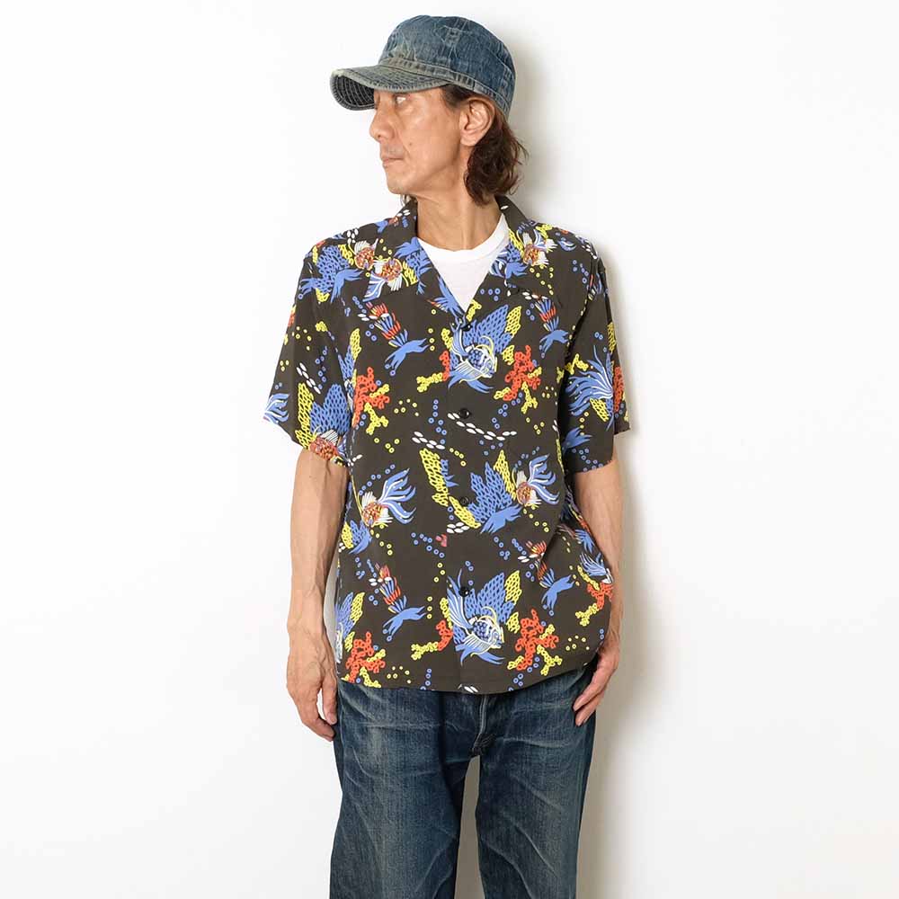 SUN SURF - S/S RAYON HAWAIIAN SHIRT - TROPICAL FISH - SS39626