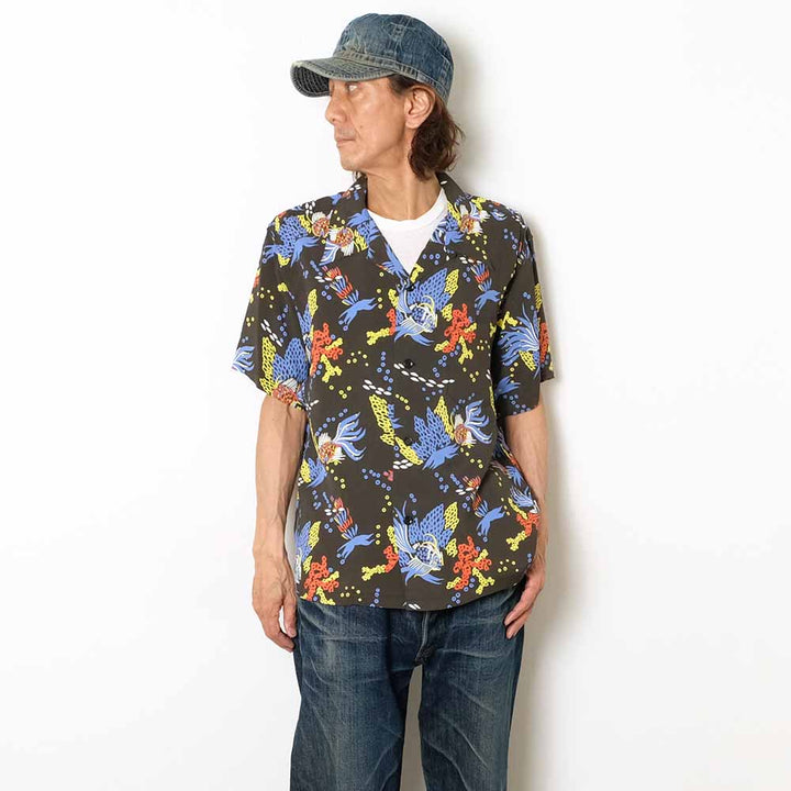 SUN SURF - S/S RAYON HAWAIIAN SHIRT - TROPICAL FISH - SS39626