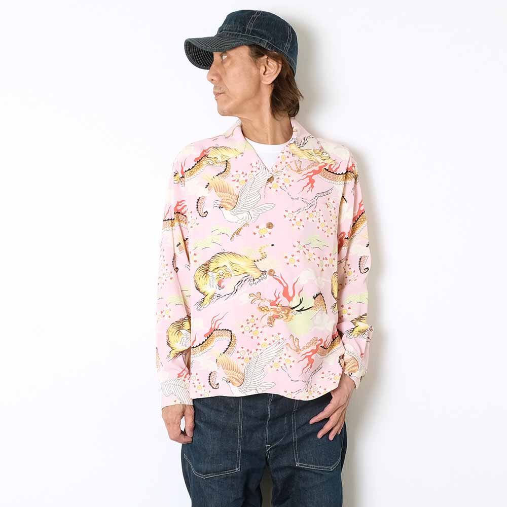 SUN SURF - L/S RAYON HAWAIIAN SHIRT - THE TRIANGULAR FIGHT - SS29404